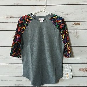 LuLaRoe Sloan T Size 4 baseball style tee!